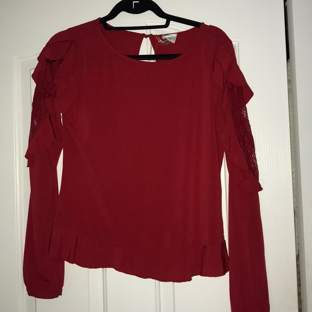NWT Red Lace Blouse